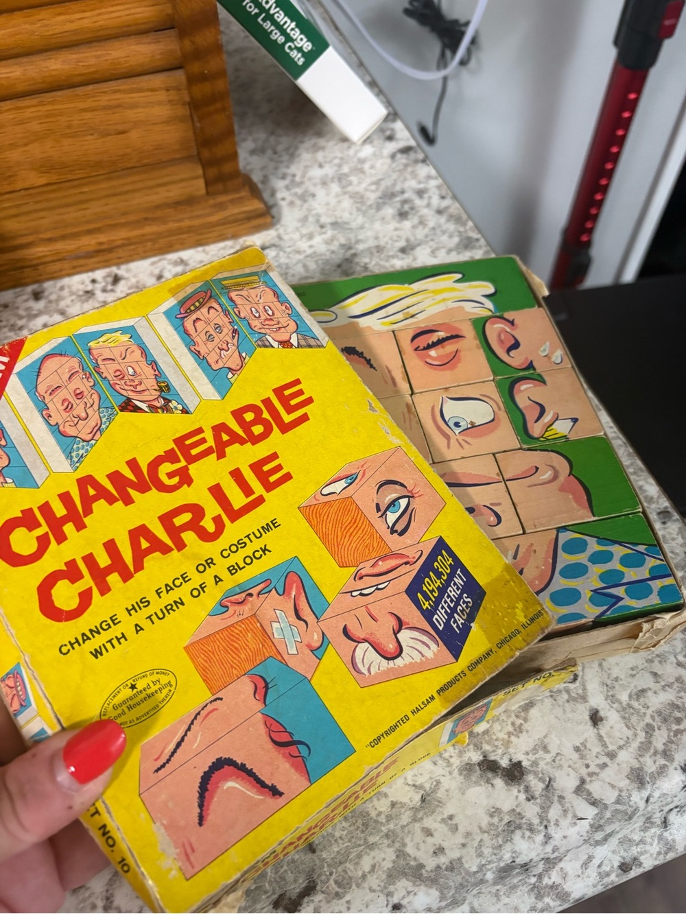 Changeable Charlie Vintage Block Puzzle Game - Yellow Box